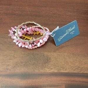 Universal Thread pink bracelets set of 5 semi precious stones jewelry New